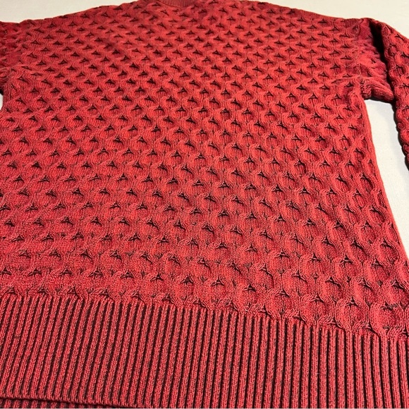 Knox Rose Sweater Women’s Small NWT | Textured Mock Neck Pullover Red Cozy Knit - Picture 12 of 14